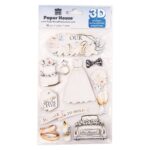 Paper House OUR WEDDING 3D Stickers 12pc - Image 2