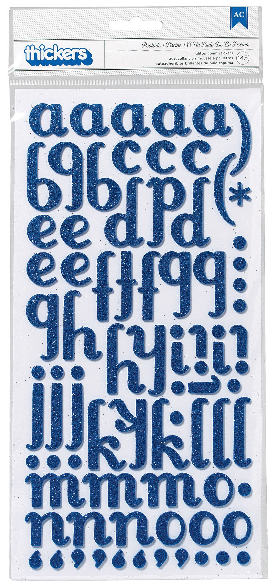 459613PK.jpg Thickers POOLSIDE Glitter Foam Alphabet Stickers - Image 1