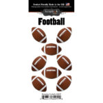REPEATING FOOTBALLS Stickers 8pc Scrapbooksrus Customs