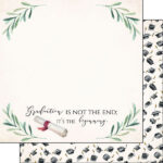 GRADUATION SAYING WATERCOLOR DS 12"X12" Scrapbook Customs Paper
