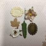 Scrapbooksrus VICTORIAN EPHEMERA Oval Cameo Frame & Flowers 6pc - Image 5