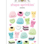 Doodlebug Sweeties SHAPE SPRINKLES Stickers 32 pc.