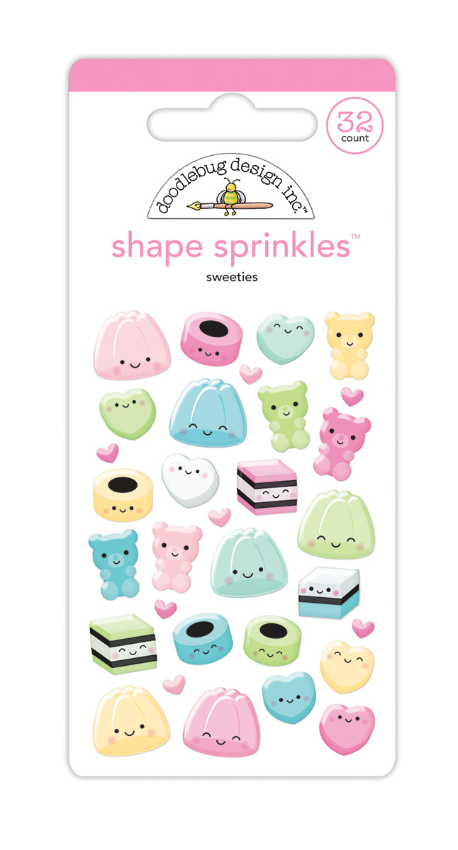 47330CA6-3D40-4386-B4D2-407C90F7892C.jpeg Doodlebug Sweeties SHAPE SPRINKLES Stickers 32 pc. - Image 1