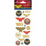 Paper House Sticky Pix WONDER WOMAN ENAMEL Stickers 17 pc