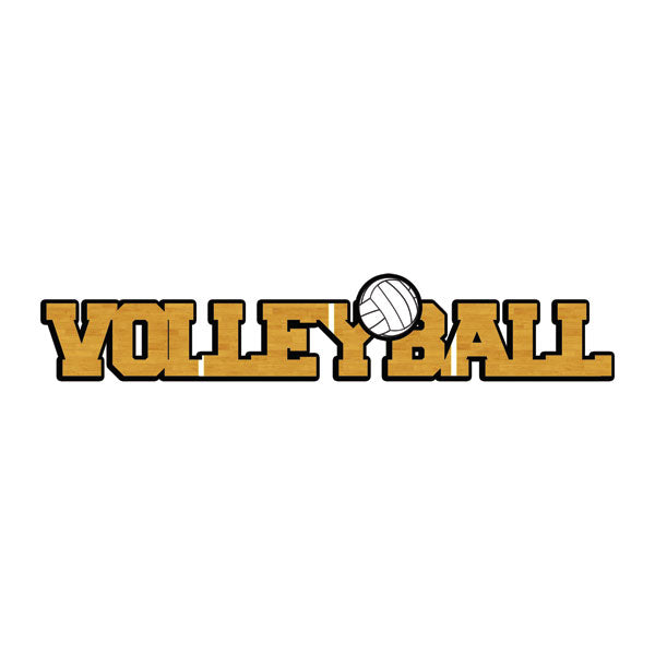 4782D53E-D1FF-4003-948C-18C15F1656CB.jpg Scrapbook Customs VOLLEYBALL DIMENSIONAL WORD Sticker 3”x12” 1pc - Image 1
