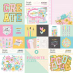 Simple Stories Crafty Things 2X2/4X4 ELEMENTS 12”X12” Scrapbook Paper - Image 2
