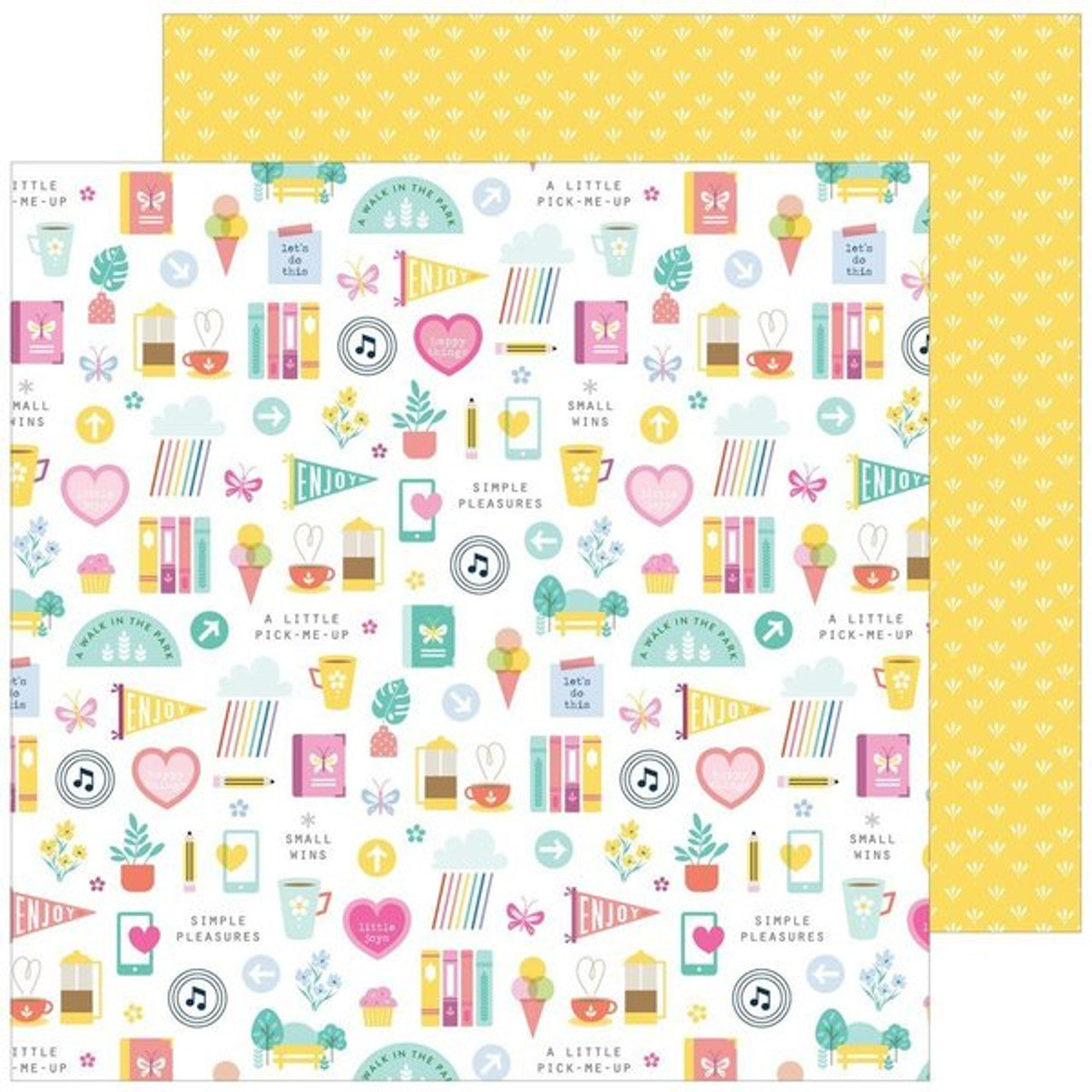 4795657F-0B18-411C-BE2A-B21D930B1E56.jpg Pinkfresh Studio Keeping It Real DAILY GRIND 12x12 Scrapbook Paper - Image 1