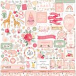 Echo Park WELCOME BABY GIRL 12"X12" Scrapbook Collection Kit - Image 13