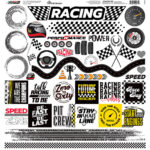 Reminisce START YOUR ENGINES 12"X12" Scrapbook Kit 9pc - Image 6
