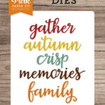 Echo Park AUTUMN MEMORIES WORD Designer Die Set 5pc