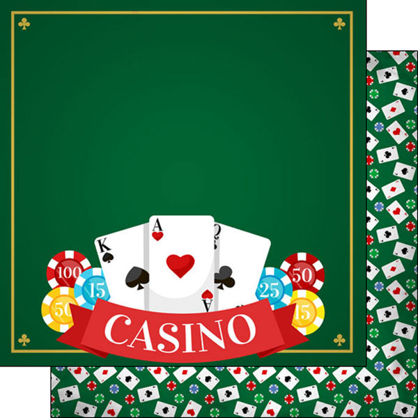48ACEB94-EE91-4097-B65C-6AF8F5B95E80.jpg Scrapbook Customs CASINO CARDS & CHIPS 12"X12" Scrapbook Paper - Image 1
