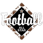 FOOTBALL ALL STAR Laser Cut 1pc Scrapbook Customs