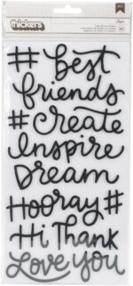 Thickers Pebbles Girl Squad SKYLER Black Foam Phrase Stickers