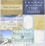 Paper House AT THE BEACH 12"X12" Scrapbook Sheet - Image 5