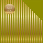 Echo Park Dots & Stripes 12"X12" GOLD FOIL STRIPE GREEN - Image 2