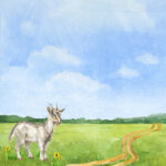 Scrapbook Customs GOAT DS Watercolor 12"X12" Scrapbook Paper - Image 2