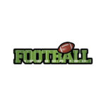 FOOTBALL DIMENSIONAL WORD Laser Cuts 3"X12" 1pc