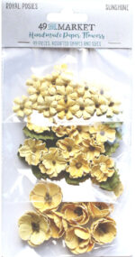 49 and Market ROYAL POSIES TOMATO Handmade Paper Flowers 9pc - Image 6