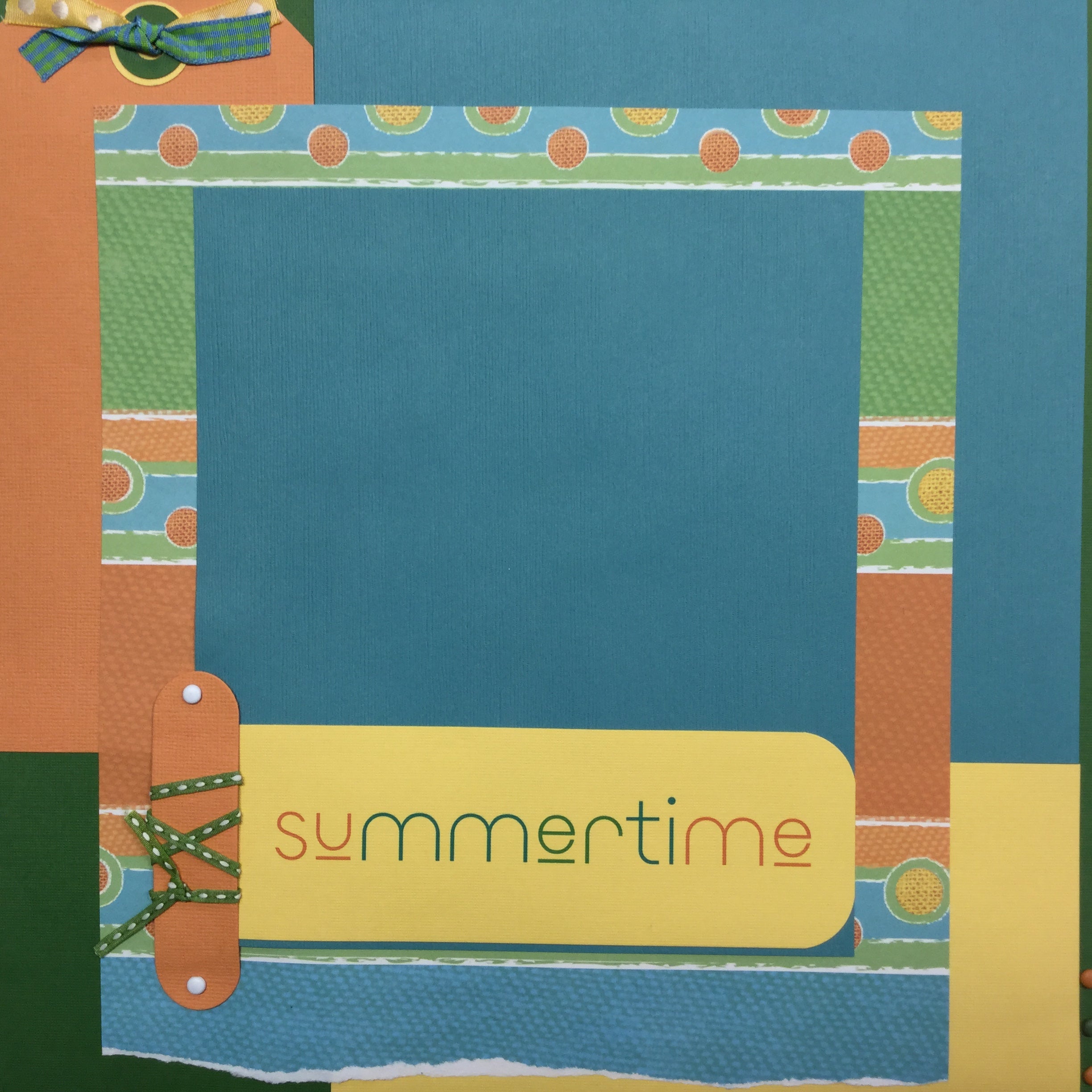 4C460DB8-402C-4708-897B-1822DAC95D52.jpg Premade Page SUMMERTIME 12"x12" Scrapbook - Image 1