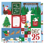 Photoplay Santa Please Stop Here TEAM SANTA 12X12 Scrapbook Paper