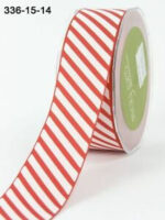 May Arts 1.5” Grosgrain Diagonal STRIPED RIBBON 1 yard - Image 2