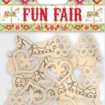 Trimcraft Helz Fun Fair WOODEN SHAPES 16pc