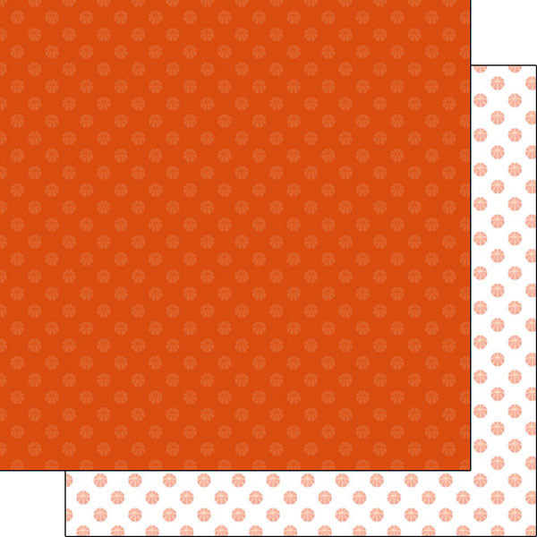 4F8EAA92-EB50-4393-A651-4487A67F9F28.jpg Scrapbook Customs BASKETBALL SIMPLE FADED 12X12 Double Sided Paper - Image 1