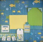 Page Kit (2) WATER 12X12 Scrapbook Layouts - Image 4