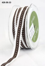 May Arts 5/8" Grosgrain SCALLOP EDGE STITCH Ribbon 1 yard yd - Image 3