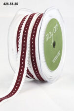 May Arts 5/8" Grosgrain SCALLOP EDGE STITCH Ribbon 1 yard yd - Image 4