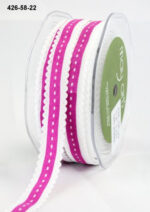 May Arts 5/8" Grosgrain SCALLOP EDGE STITCH Ribbon 1 yard yd - Image 5