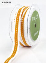 May Arts 5/8" Grosgrain SCALLOP EDGE STITCH Ribbon 1 yard yd - Image 8