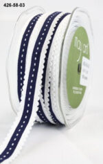 May Arts 5/8" Grosgrain SCALLOP EDGE STITCH Ribbon 1 yard yd - Image 7
