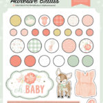 Echo Park IT’S A GIRL Adhesive Brads 25pc