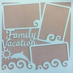 Page Frame FAMILY VACATION BLUES 12"x12" Scrapbook Overlay