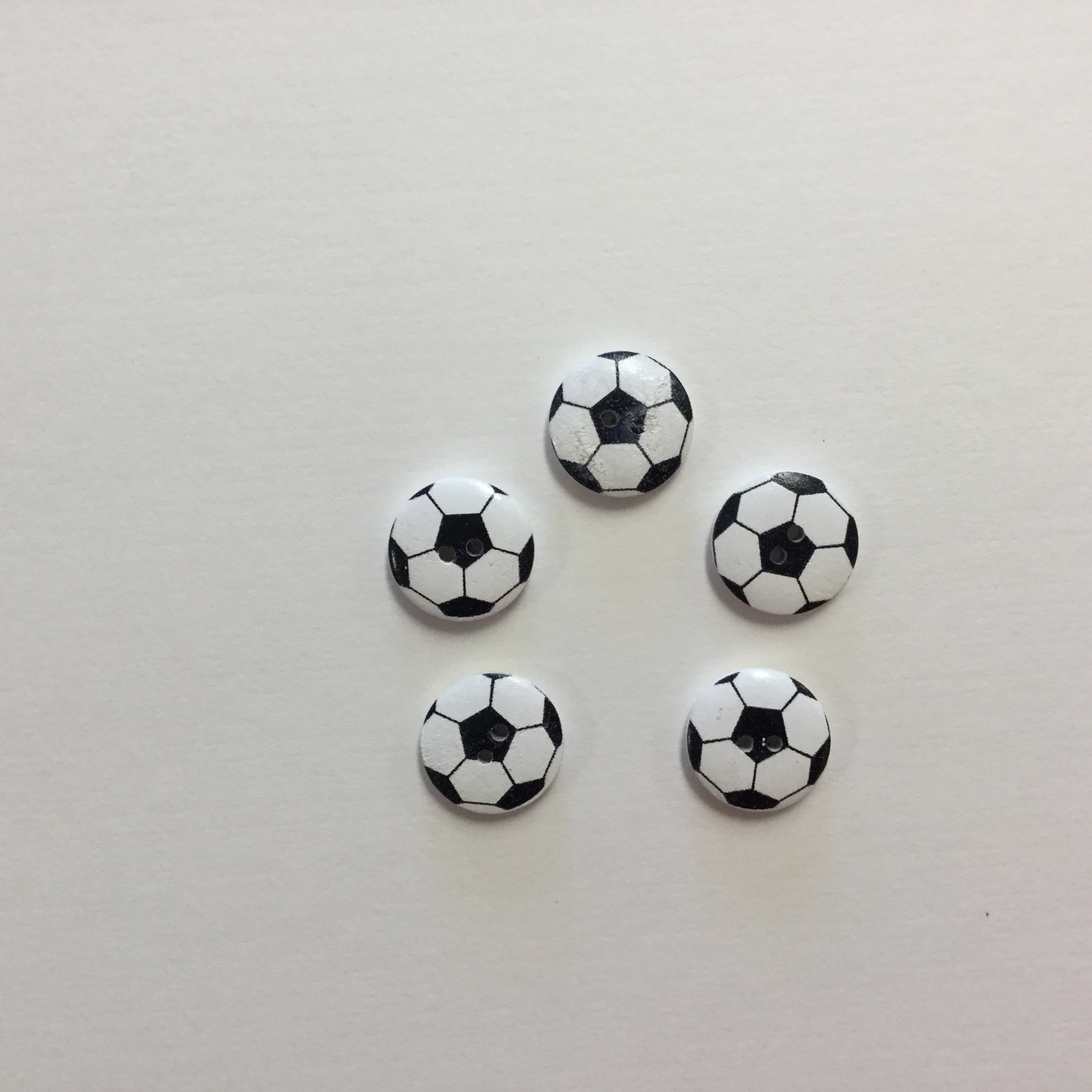 51756DBF-7A51-4FEB-B76C-C32E676CEB50.jpg Sports Button SOCCER 1pc 3/4” Round - Image 1