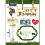National Park YOSEMITE Stickers 18pc Scrapbook Customs - Image 2