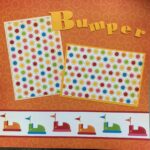 Premade BUMPER CARS(2) 12”X12” Scrapbook Pages