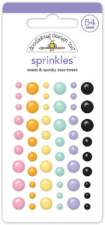 Doodlebug SWEET & SPOOKY SPRINKLES Assortment Enamel Dot Stickers 54pc