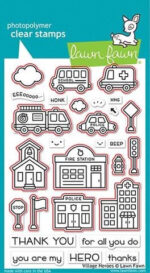Lawn Fawn VILLAGE HEROES Stamp & Die Set - Image 3