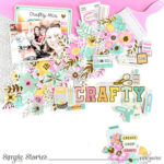 Simple Stories Crafty Things 2X2/4X4 ELEMENTS 12”X12” Scrapbook Paper - Image 4