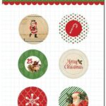 Carta Bella Flair Buttons CHRISTMAS TIME Adhesive Badges
