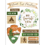 National Park YOSEMITE Stickers 18pc Scrapbook Customs - Image 3