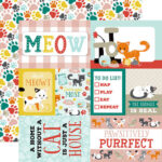 Echo Park Cat JOURNALING CARDS 12"X12" Paper