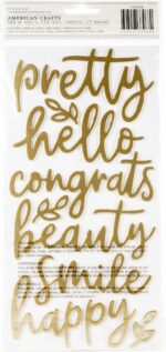 Thickers KACIE Along the Way Gold Foil Foam Phrase Stickers - Image 3