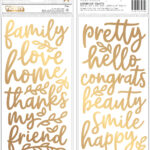Thickers KACIE Along the Way Gold Foil Foam Phrase Stickers