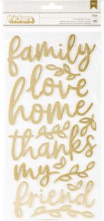 Thickers KACIE Along the Way Gold Foil Foam Phrase Stickers - Image 2