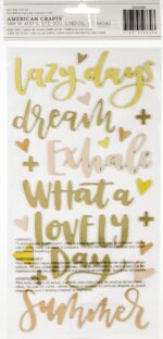 Thickers One Canoe Two GOLDENROD Chipboard Phrase Stickers - Image 4
