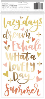Thickers One Canoe Two GOLDENROD Chipboard Phrase Stickers - Image 2
