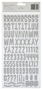 Thickers Pow! CECILY Silver Glitter Chipboard Letter Stickers - Image 3